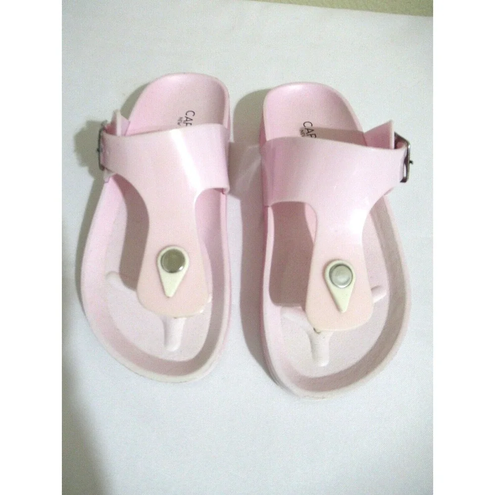 Capelli New York Youth Girl's Pink Rubber Buckle Sandals Size 33